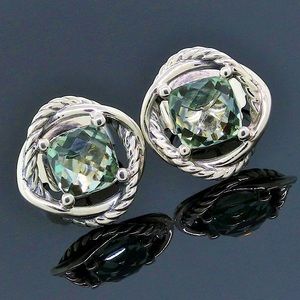 DAVID YURMAN Green Prasiolite Infinity Earrings